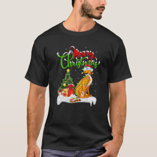 Funny Leopard Animal Lover Xmas Lighting Leopard C T-Shirt