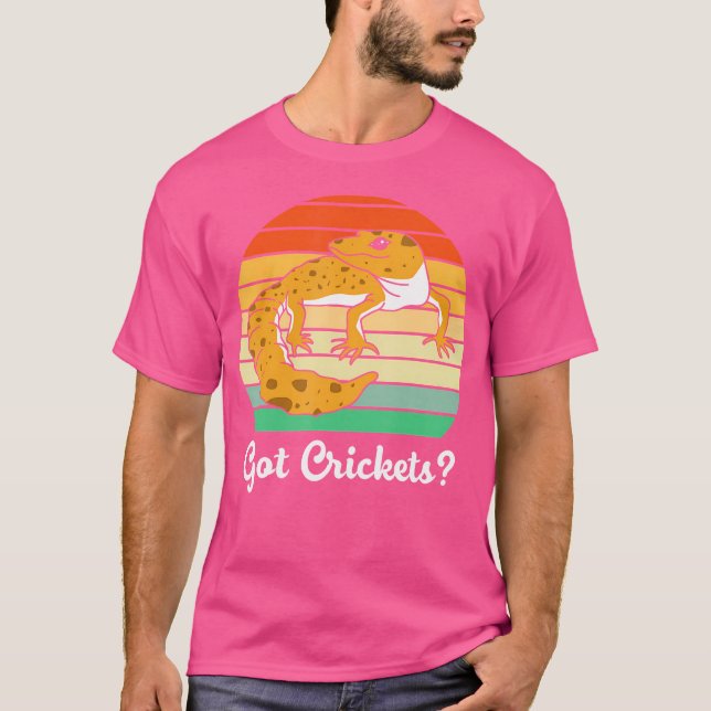 Funny Leopard Gecko Got Crickets T-Shirt (Front)