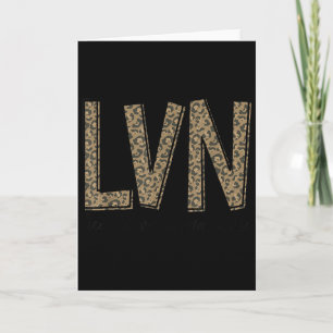 Funny Leopard Lvn Happy Licensed Vocational Nurse Card