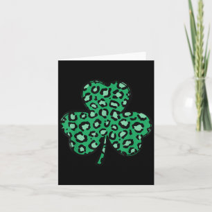 Funny Leopard Print Shamrock St. Patrick's Day Gif Card