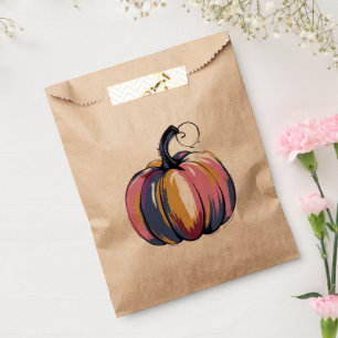 Funny Leopard Pumpkin Halloween Fall Favor Bag