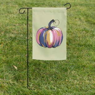 Funny Leopard Pumpkin Halloween Fall Garden Flag