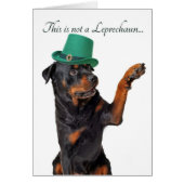 Funny Leprachaun Rottie Card (Front)