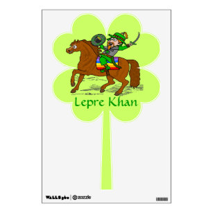 Funny Lepre Khan St Patrick's Day Wall Decal
