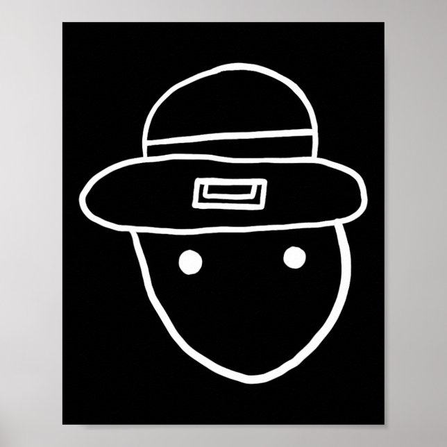 Funny Leprechaun Amateur Sketch Meme Irish St Patr Poster (Front)