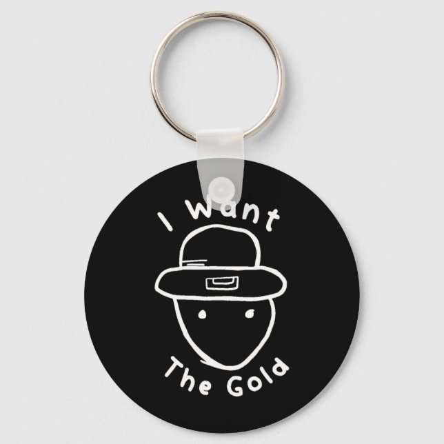 Funny Leprechaun Amateur Sketch Meme St Patricks D Keychain (Front)
