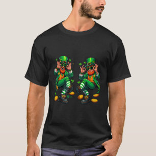 Funny Leprechaun Griddy Dance St Patrick's Day Pot T-Shirt