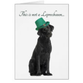 Funny Leprechaun Lab Card (Front)