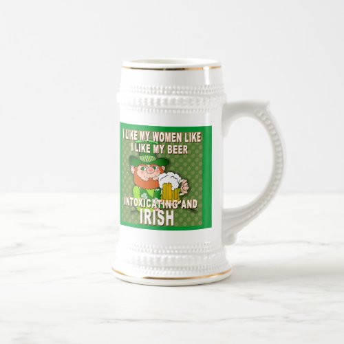 Funny Leprechaun Meme for St Patricks Day Beer Stein