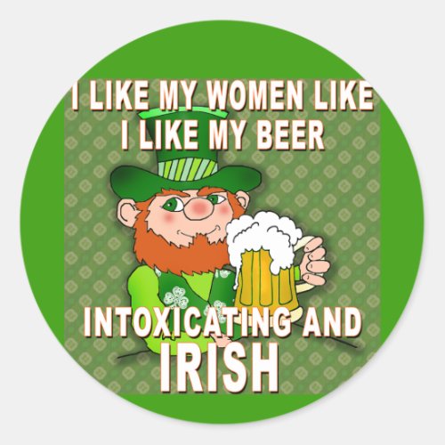 Funny Leprechaun Meme for St Patricks Day Classic Round Sticker