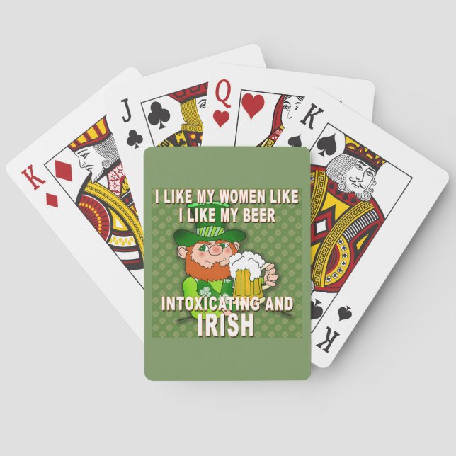 Funny Leprechaun Meme for St Patricks Day Poker Cards (Back)