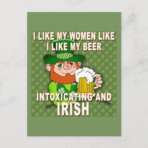 Funny Leprechaun Meme for St Patricks Day Postcard