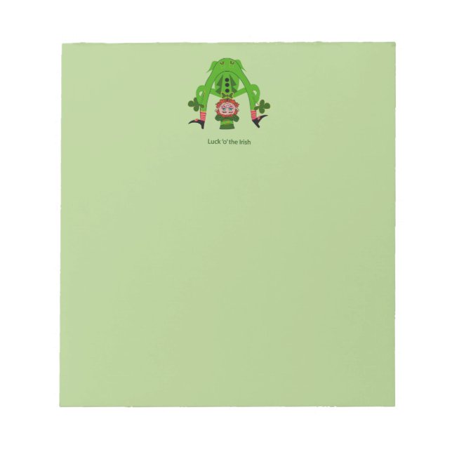 Funny Leprechaun Notepad (Front)