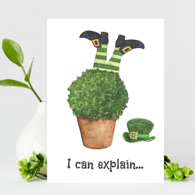 Funny Leprechaun Shenanigans St Patricks Day Card (Creator Uploaded)