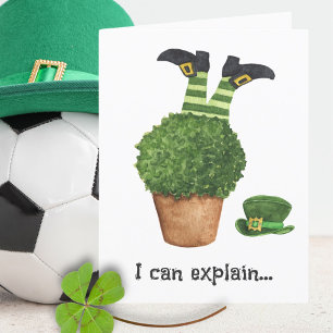 Funny Leprechaun Shenanigans St Patricks Day Card