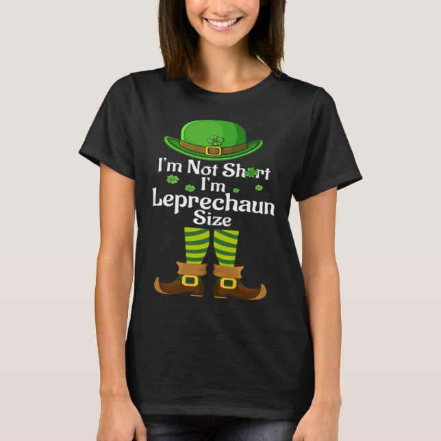 Funny Leprechaun Size St Patricks Day Shirt Men Wo (Front)