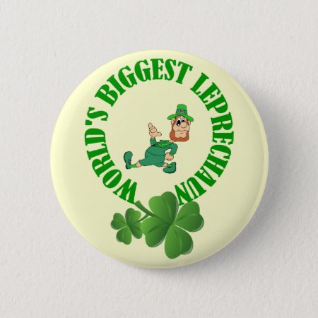 Funny Leprechaun  St Patrick's Day Pinback Button