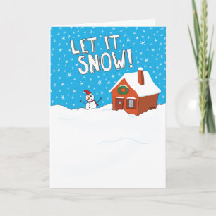 Funny Let It Snow Holiday Card