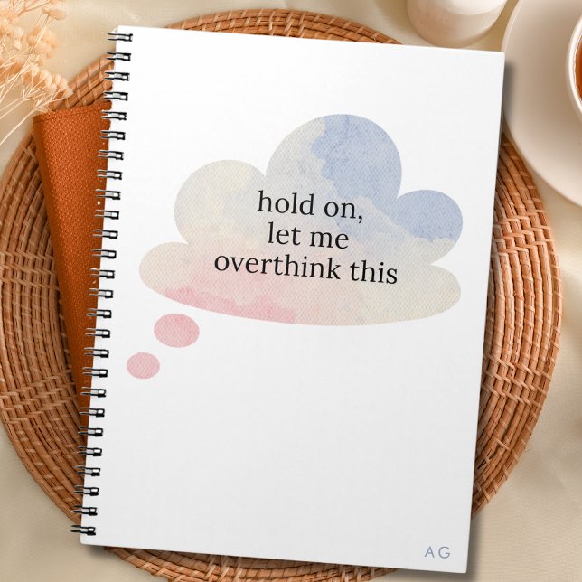 Funny Let Me Overthink This Pastel Cloud Notebook (Creator Uploaded)