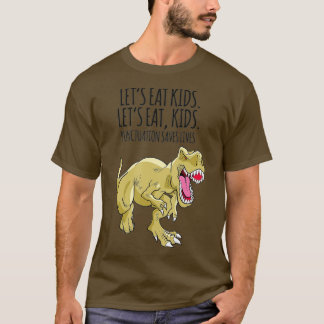 Funny Lets Eat Kids Punctuation Saves Lives Gramma T-Shirt