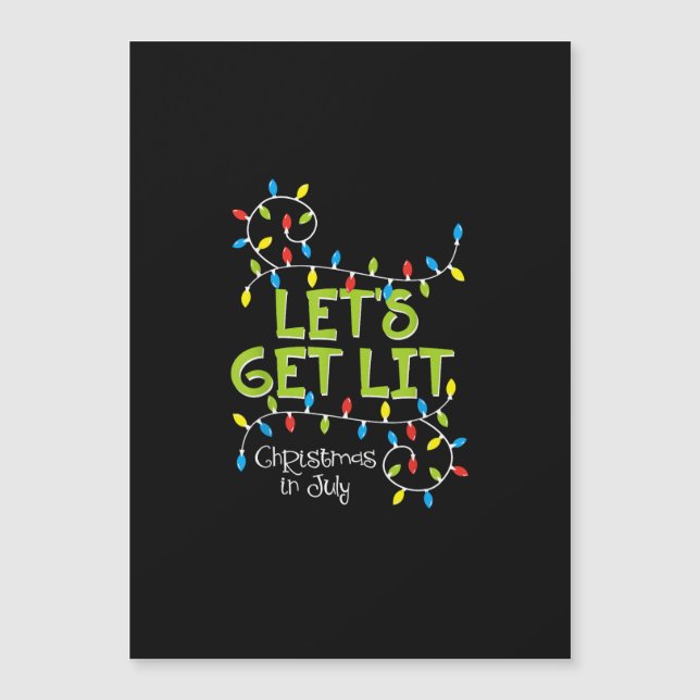 Funny Let's Get Lit Christmas Lights (Front)