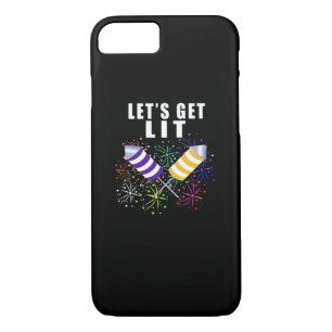 Funny Let's Get Lit - Independence Pun Classic iPhone 8/7 Case