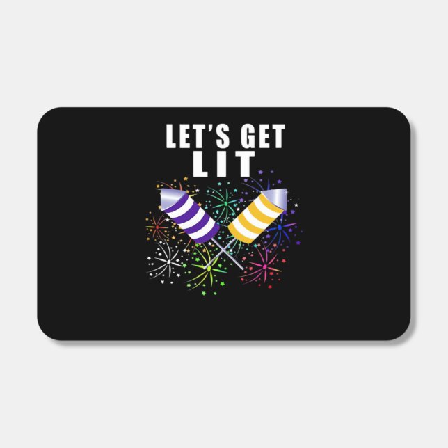 Funny Let's Get Lit - Independence Pun Classic Matchboxes (Front)