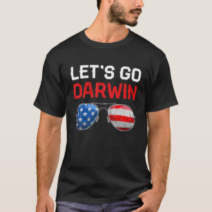 Funny Let's Go Darwin Retro USA Flag Lets Go Darwi T-Shirt