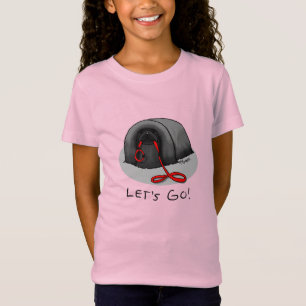 Funny Let's Go! for a Walk Pekingese Dog (black) T-Shirt