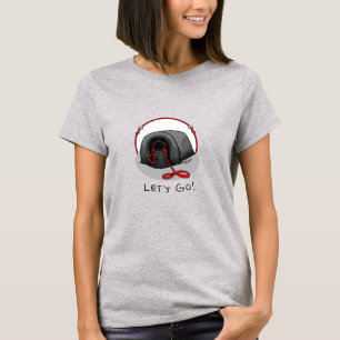 Funny Let's Go! for a Walk Pekingese Dog (black) T-Shirt