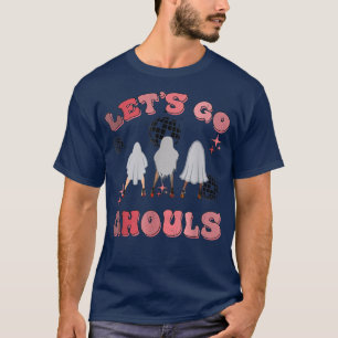 Funny Let's Go Ghouls Disco Ball Ghost Spooky Hall T-Shirt