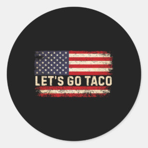 Funny Let's Go Taco 23 Classic Round Sticker