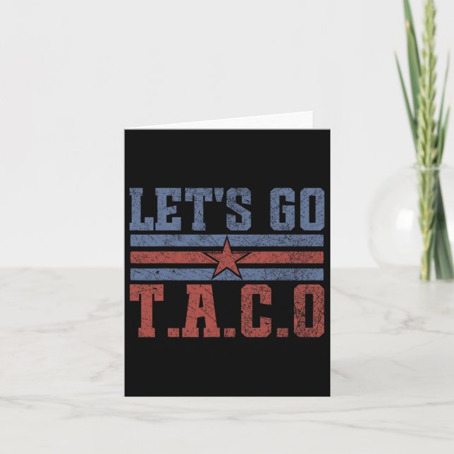 Funny Let's Go Taco 58  Card (Front)