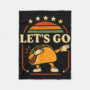 Funny Let's Go Taco Dabbing Fiesta Party Tee Kids Fleece Blanket