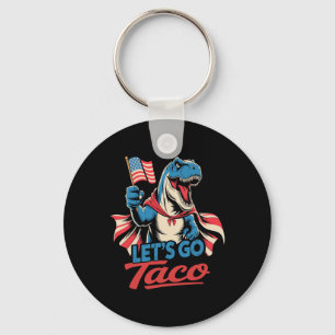 Funny Let's Go Taco Shirt Let's Go Taco Men Women Keychain