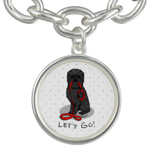 Funny Let's Go! Walk Affenpinscher (Black Natural) Bracelet