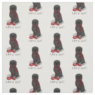 Funny Let's Go! Walk Affenpinscher (Black Natural) Fabric