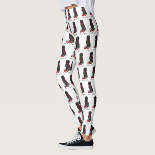 Funny Let's Go! Walk Affenpinscher (Black Natural) Leggings