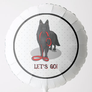 Funny Let's Go! Walk Belgian Sheepdog (black 1) Balloon