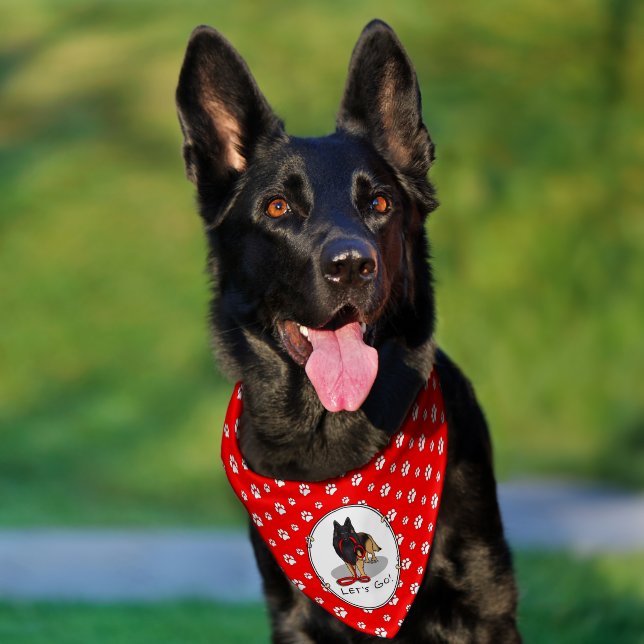 Funny Let's Go! Walk Belgian Tervuren (original) Pet Bandana Collar (Dog)