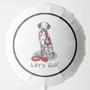 Funny Let's Go! Walk Dalmatian Dog (black 1) Balloon