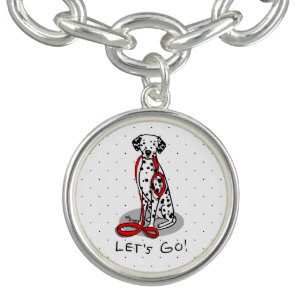 Funny Let's Go! Walk Dalmatian Dog (black 1) Bracelet