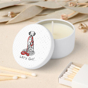 Funny Let's Go! Walk Dalmatian Dog (black 1) Mini Candle Favors
