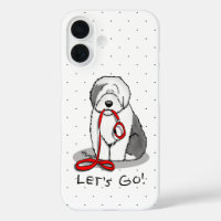 Funny Let's Go! Walk Old English Sheepdog (Gray 1)