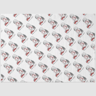 Funny Let's Go! Walk Old English Sheepdog (Gray 1) Tissue Paper