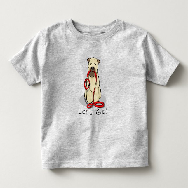 Funny Let's Go! Walk Wheaten Terrier (wheaten 1b2) Toddler T-shirt (Front)