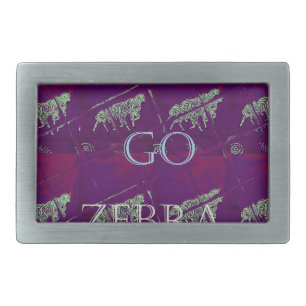 Funny Lets Go Zebra  Hakuna Matata motif Design Co Rectangular Belt Buckle