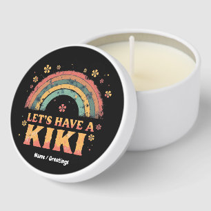 Funny "Let's Have a Kiki" LGBT Trans Gender Retro  Mini Candle Favors