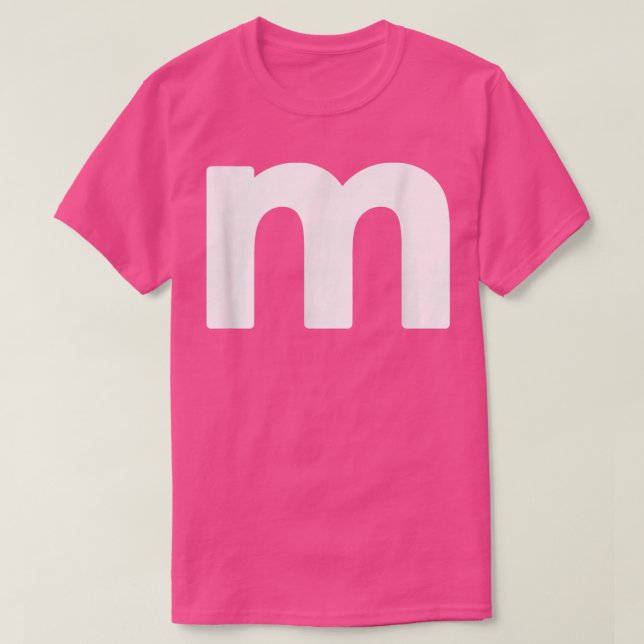 Funny Letter M Chocolate Candy Halloween Team Grou T-Shirt (Design Front)