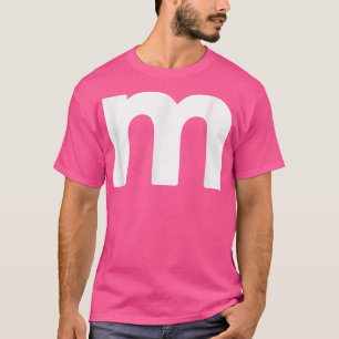 Funny Letter M Chocolate Candy Halloween Team Grou T-Shirt
